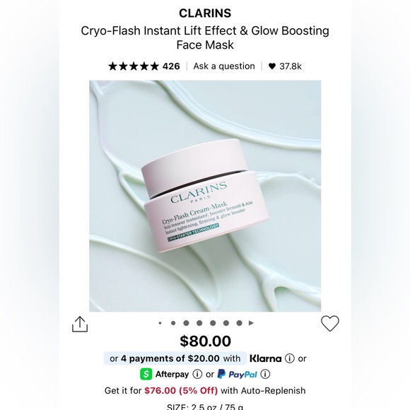 Clarins Cryo-effect Instant Lifting Mask - Picture 3 of 7